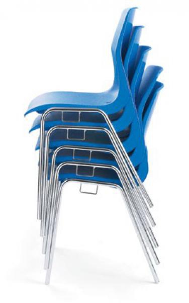 Chaises empilables Tulipe coloris bleu